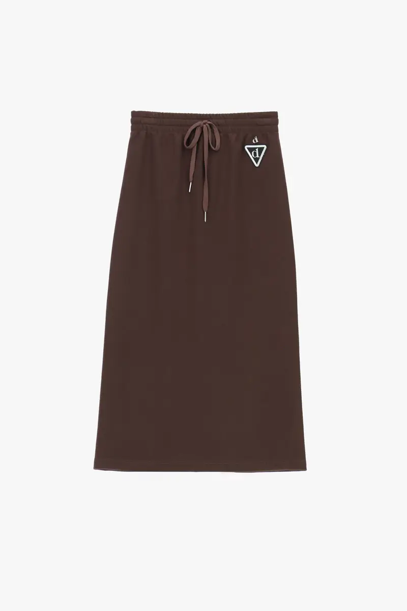 Gonna midi a vita alta con laccio