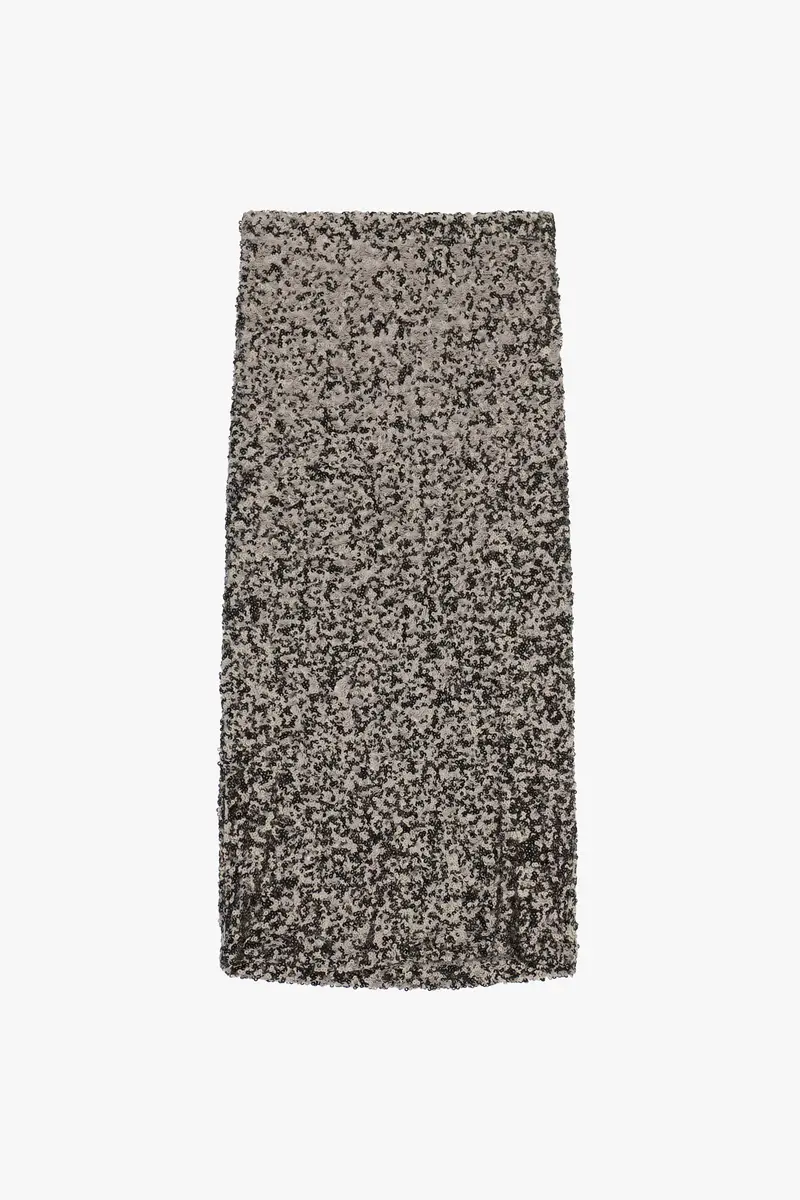 Gonna midi a vita alta con paillettes