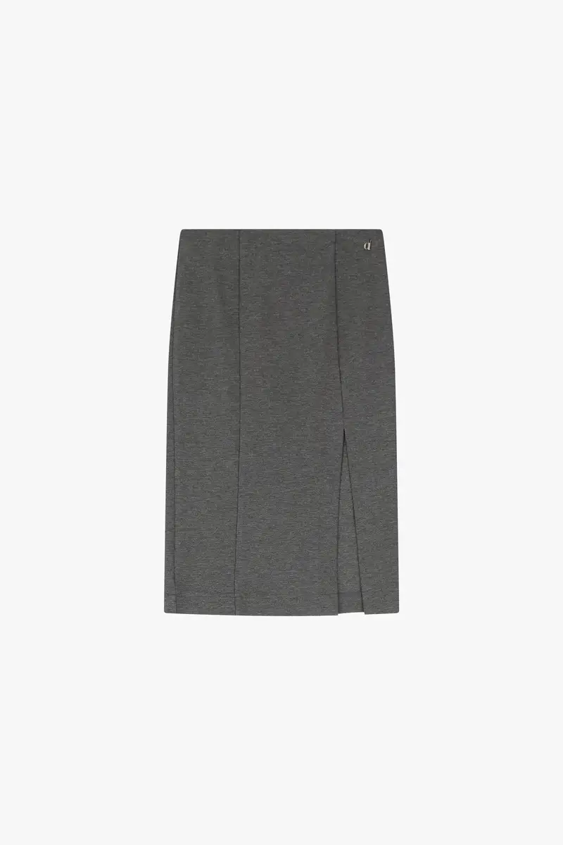 Gonna midi con spacco anteriore e vita alta