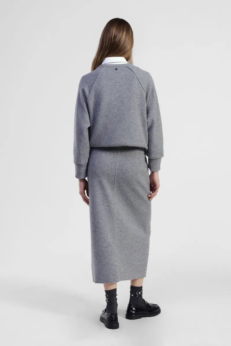 Gonna midi con spacco frontale e tasche miniatura 3