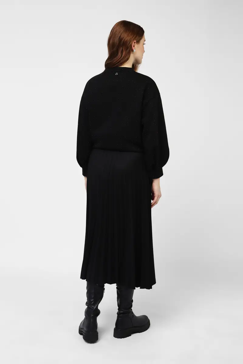 Gonna midi con vita elastica miniatura 3