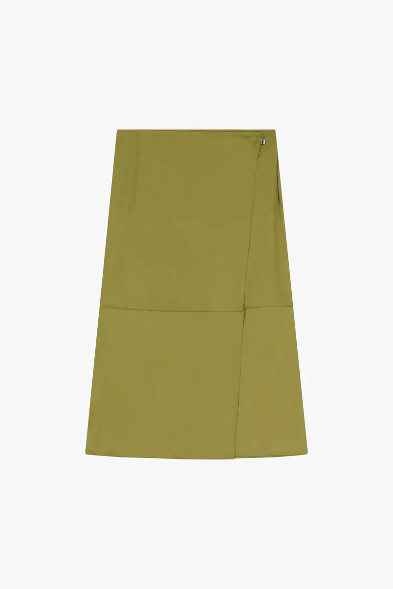 Gonna midi effetto suede con vita alta