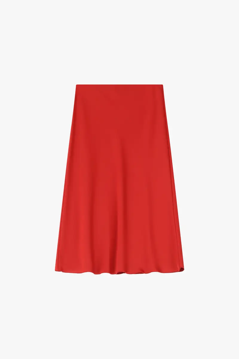 Gonna midi svasata tinta unita vita alta