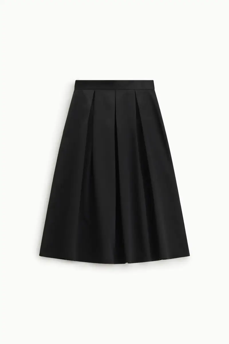 Gonna midi vita alta con cintura strutturata