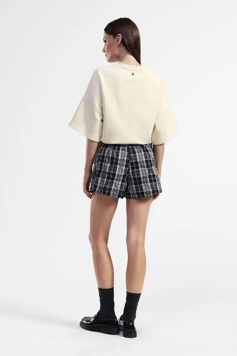 Gonna pantalone a quadri casual miniatura 3