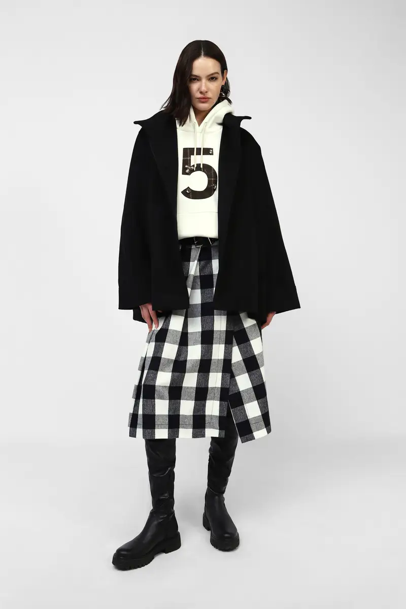 Gonna tartan a pieghe con cintura miniatura 2