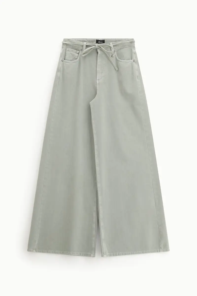 Jeans a gamba ampia con cintura coordinata