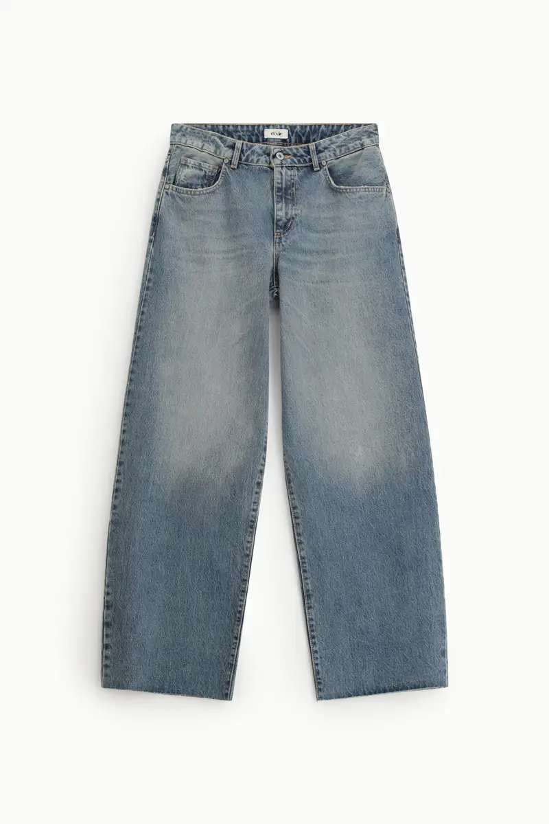 Jeans a gamba ampia vita alta con cinque tasche