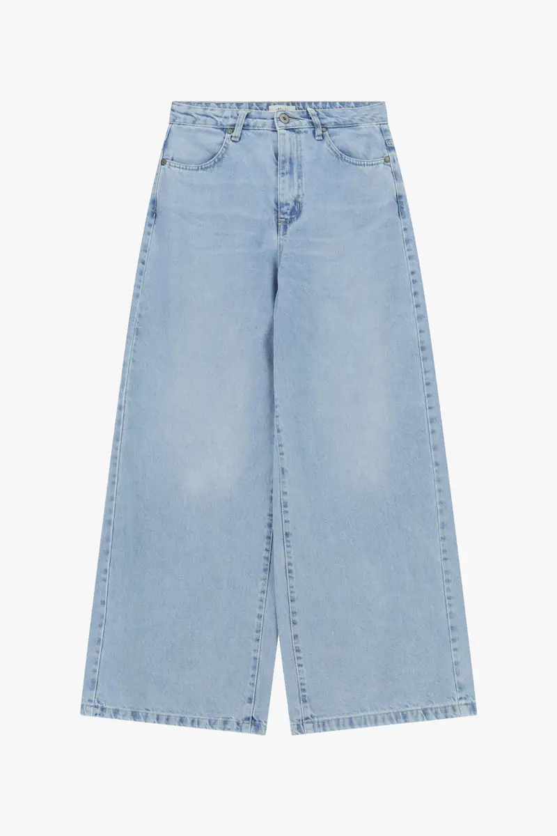 Jeans a gamba ampia vita alta con cinque tasche