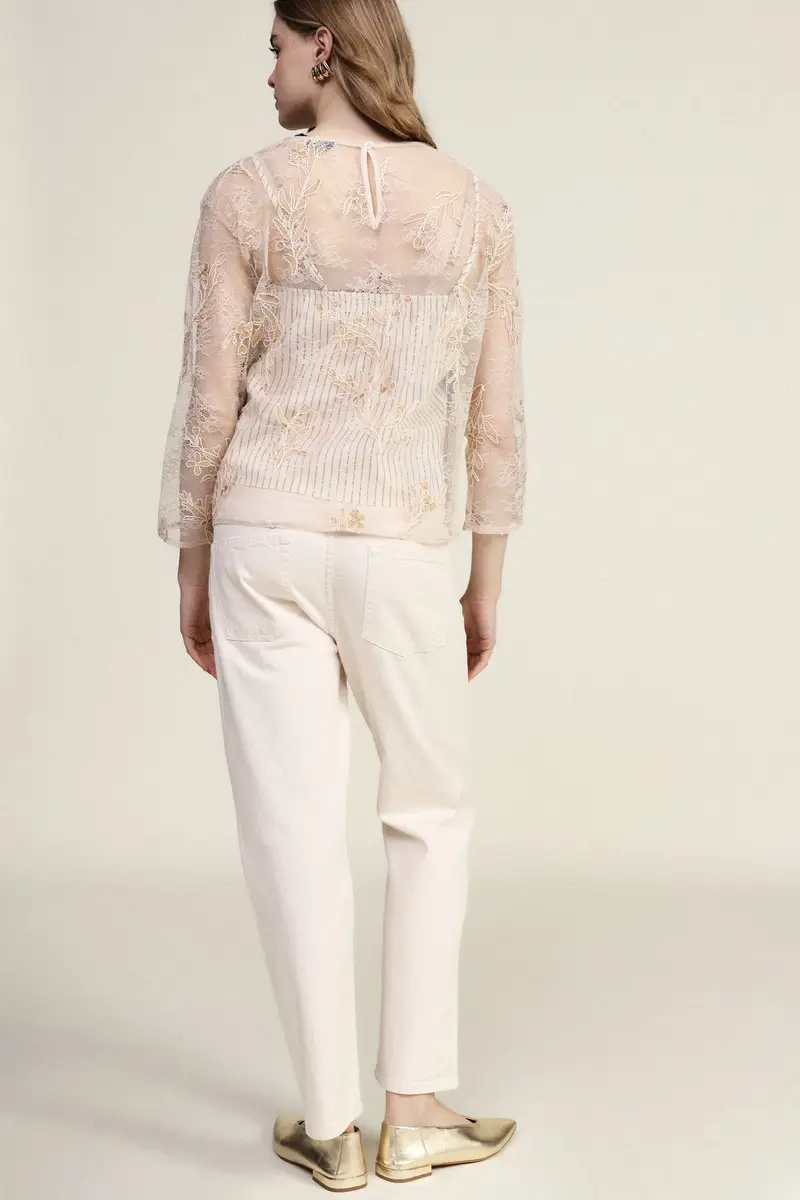 Jeans regular fit a gamba dritta vita media miniatura 3