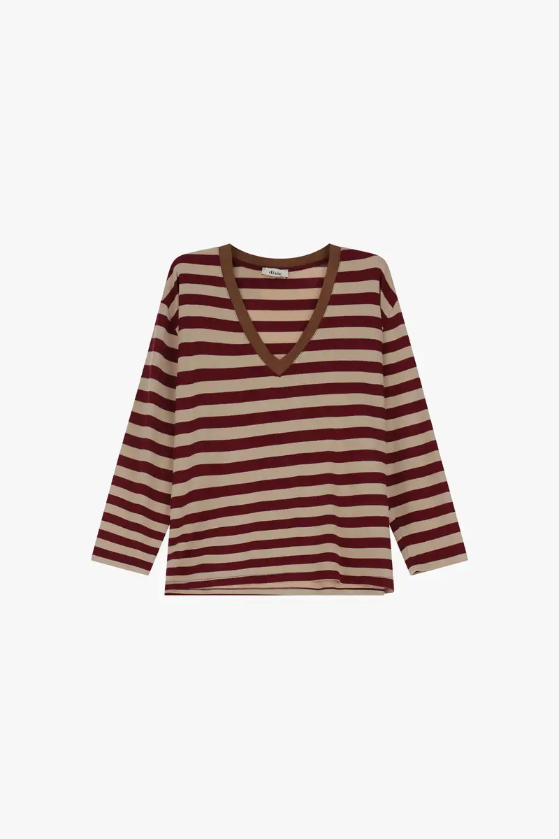 Maglia a maniche lunghe a righe