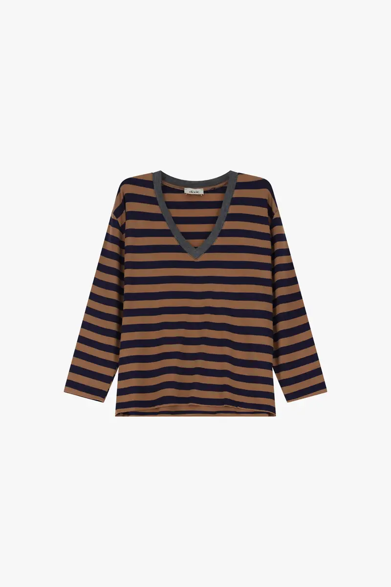 Maglia a maniche lunghe a righe