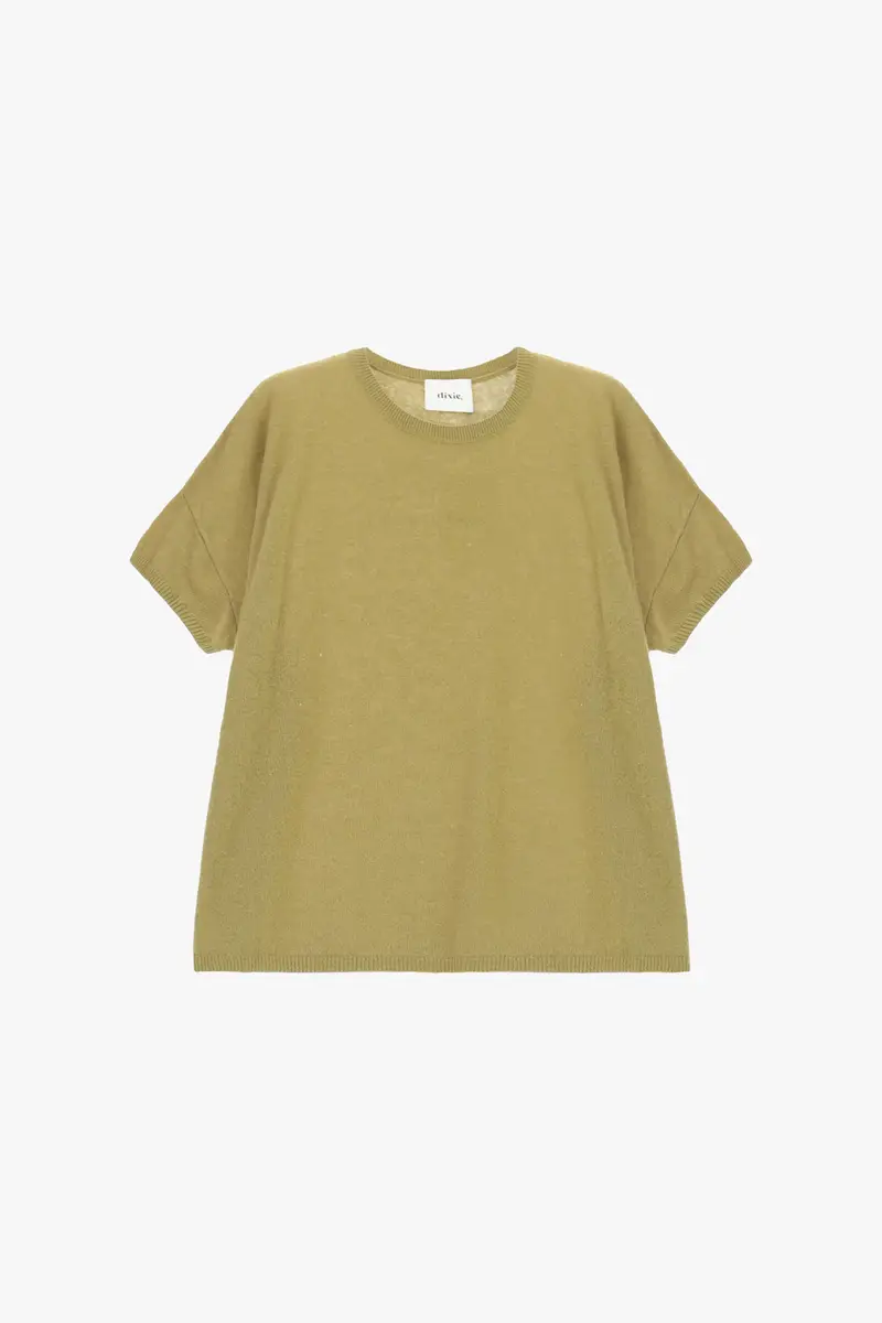 Maglione corto vestibilità ampia maniche corte