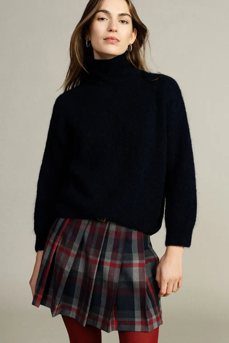 Maglione dolcevita fit morbido con maniche lunghe miniatura 3