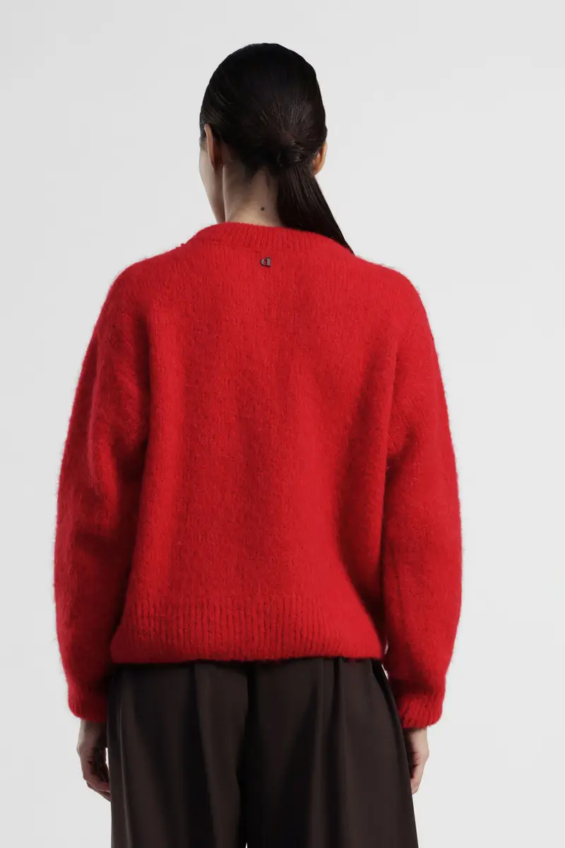 Maglione girocollo a maniche lunghe dalla vestibilità morbida miniatura 3