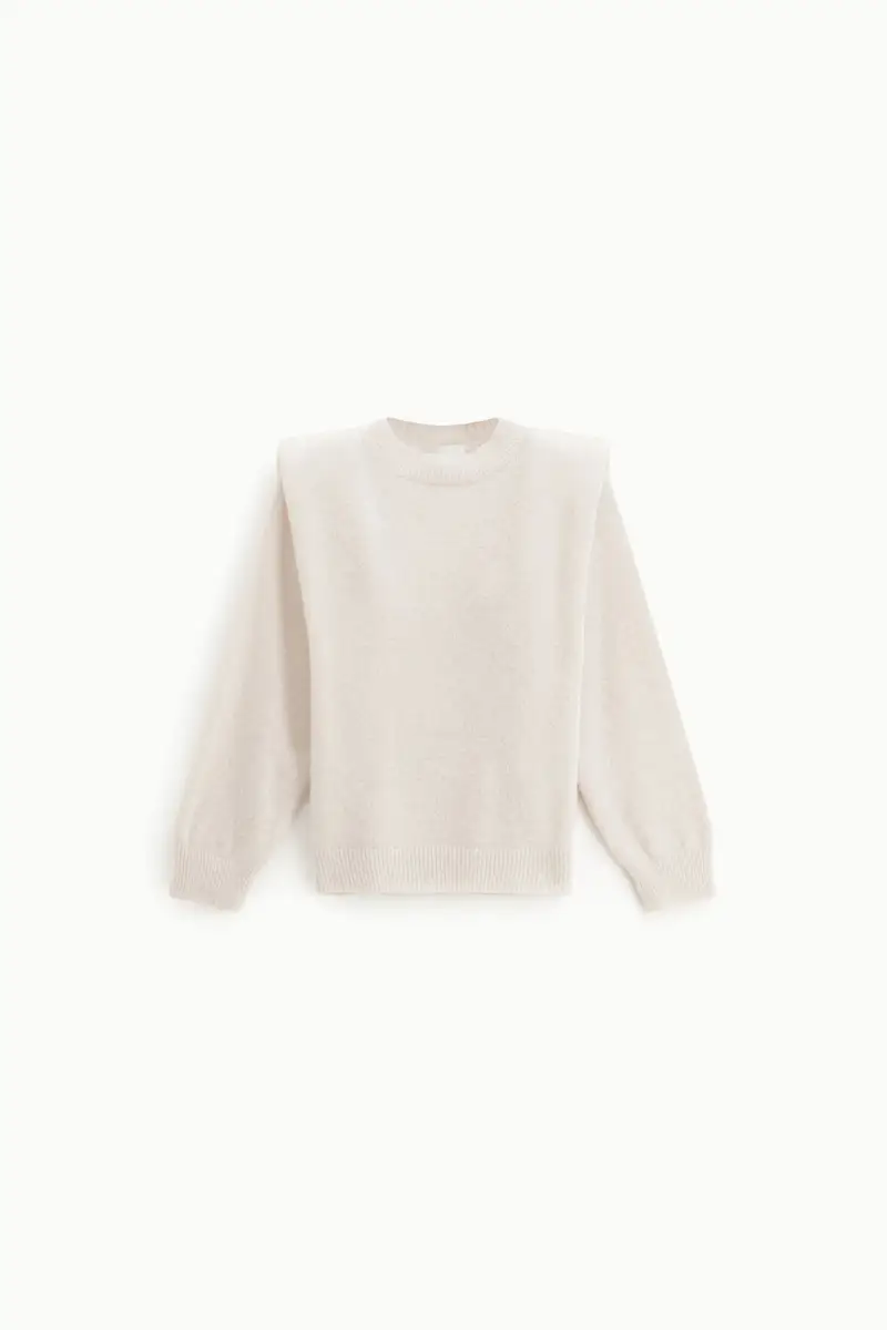 Maglione girocollo con spalle strutturate