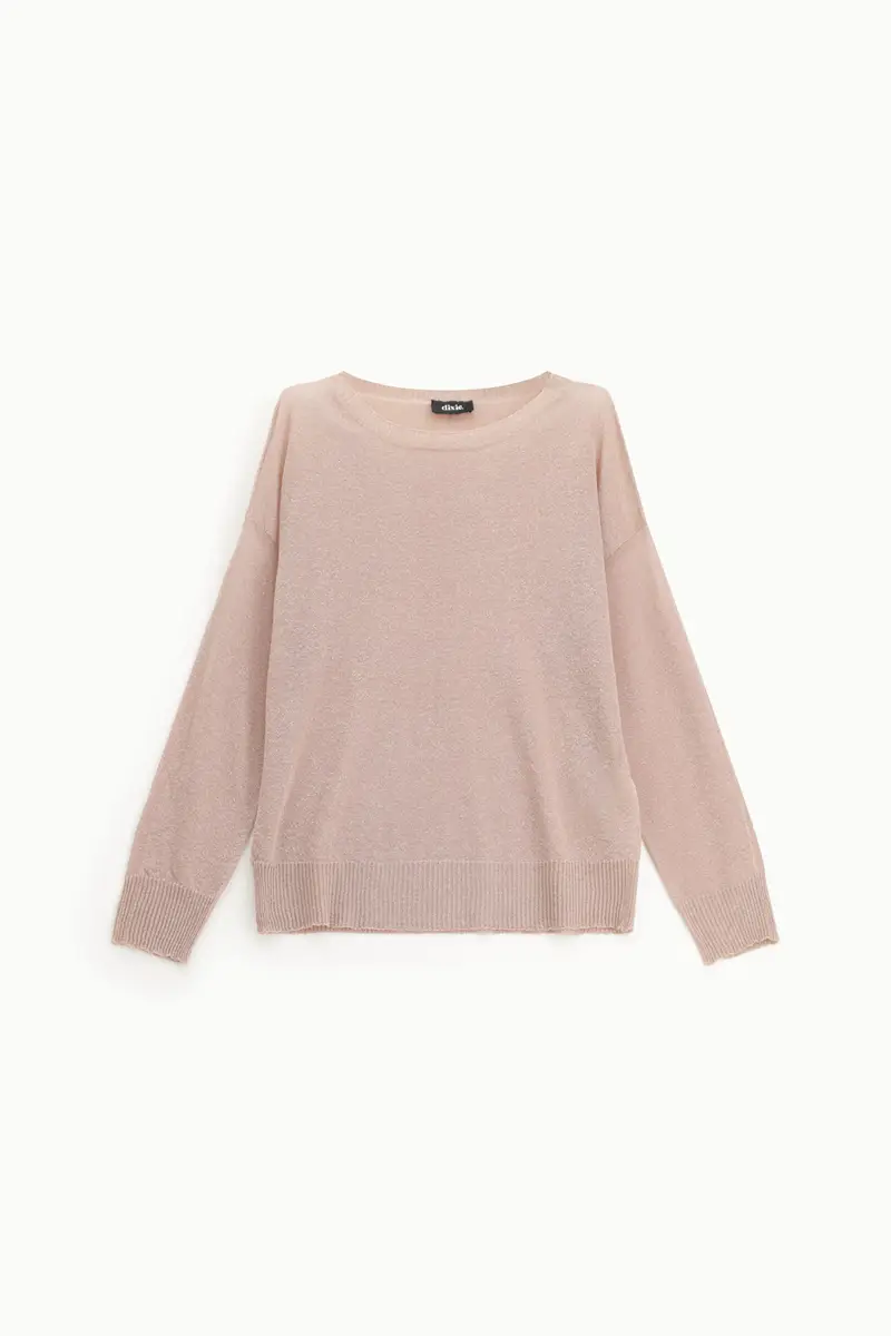 Maglione girocollo fit morbido manica lunga