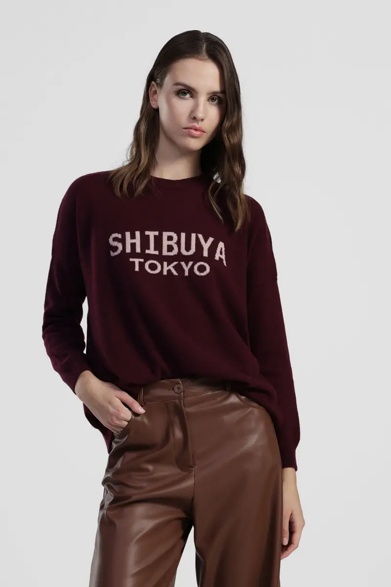 Maglione girocollo stampa città frontale miniatura 2