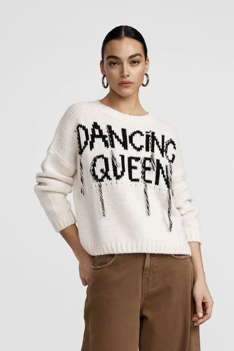 Maglione girocollo stampa dancing queen miniatura 2