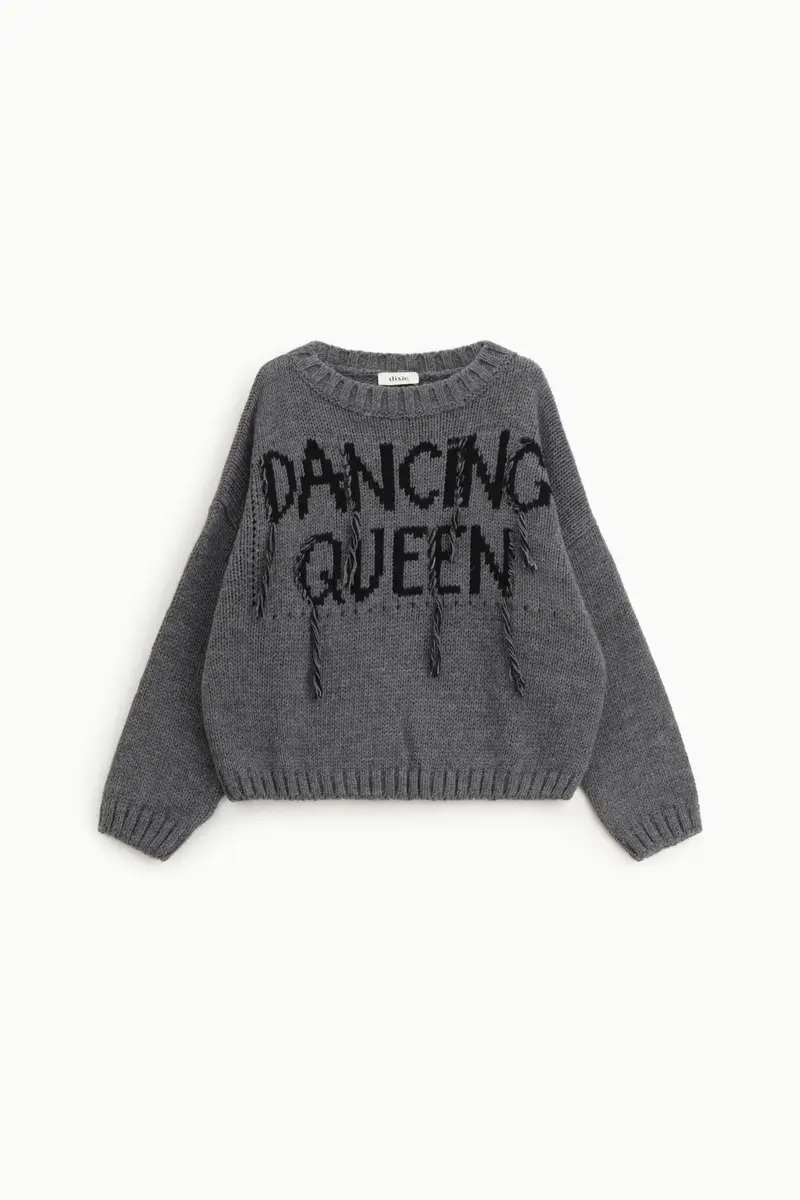 Maglione girocollo stampa dancing queen