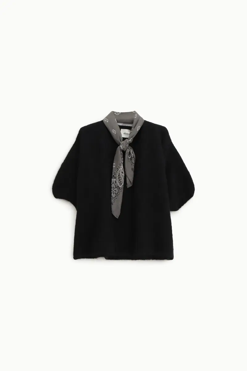 Maglione v-neck a maniche corte