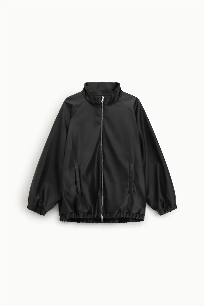 Outer jacket con zip e polsini elasticizzati