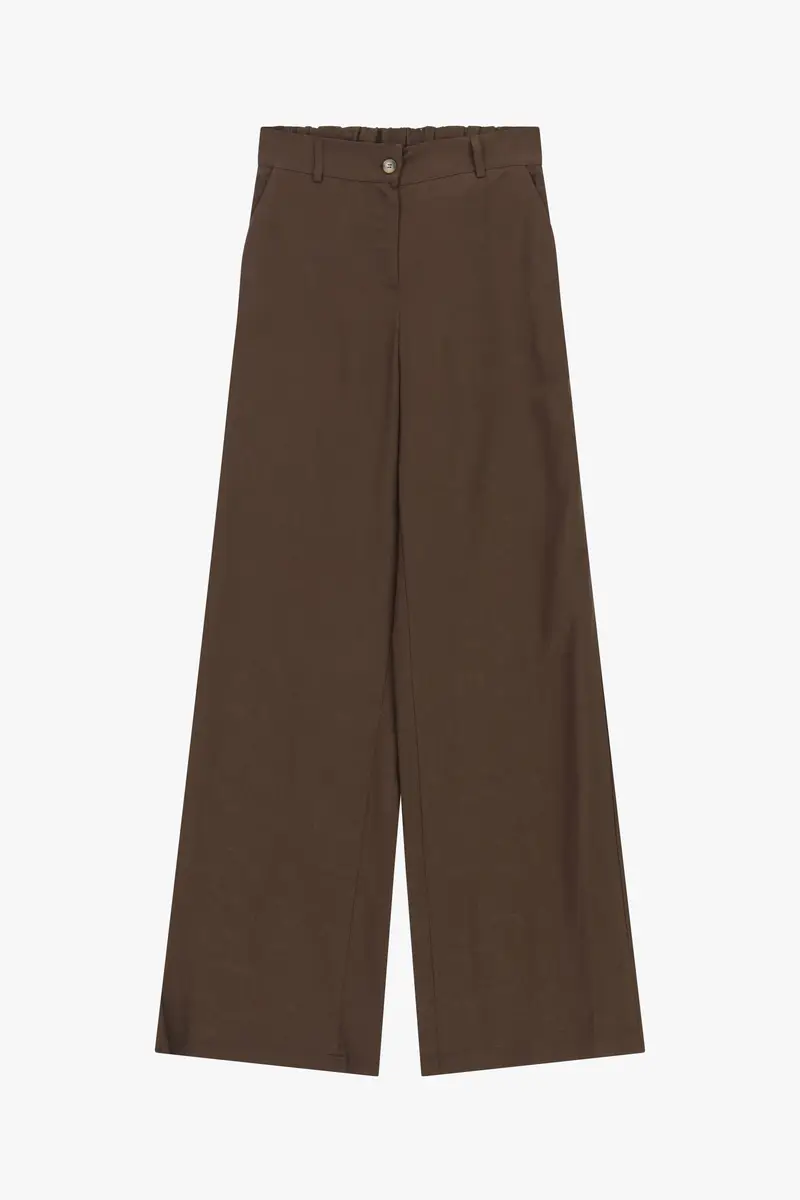 Pantaloni a gamba ampia con cintura