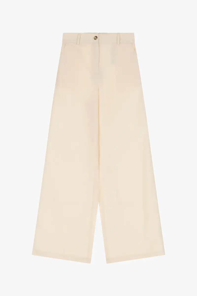 Pantaloni a gamba larga con vita alta