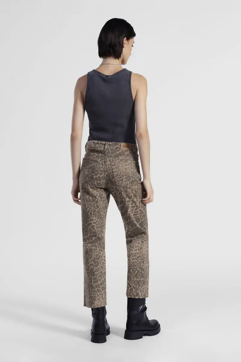 Pantaloni chino-fit stampa animalier con tasche miniatura 3