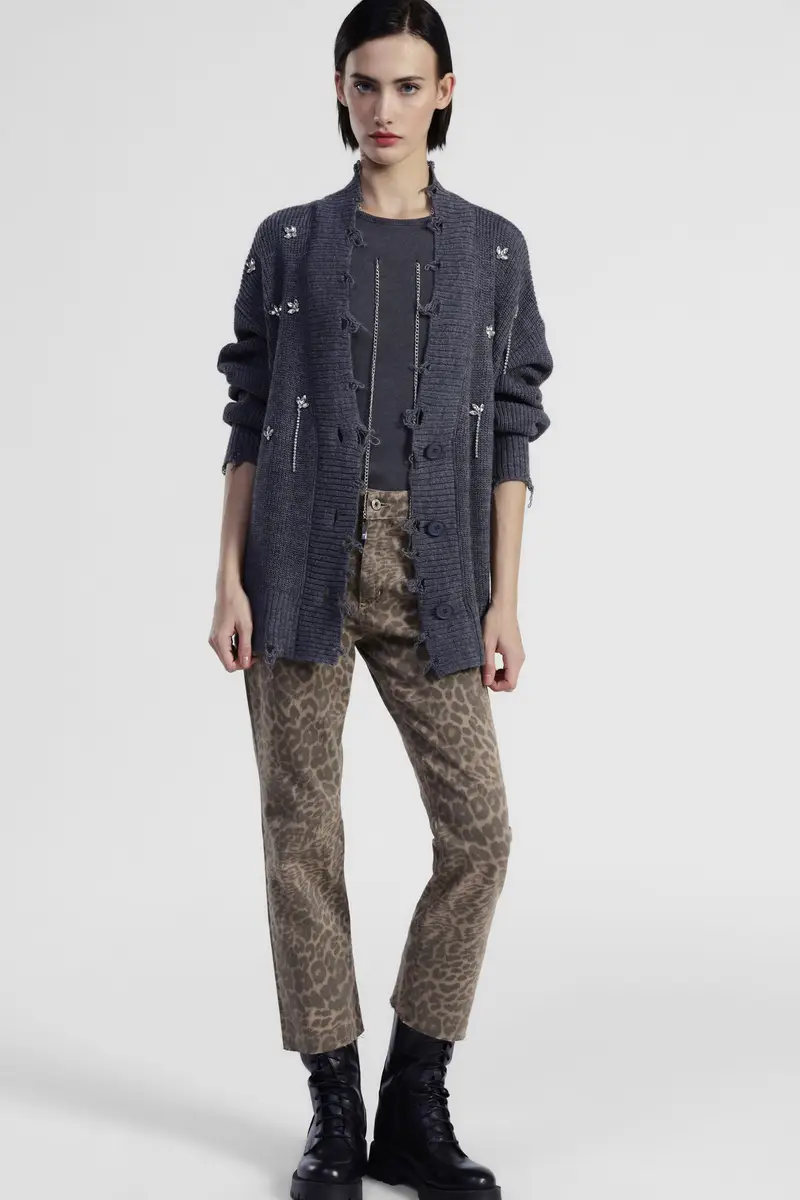 Pantaloni chino-fit stampa animalier con tasche miniatura 4