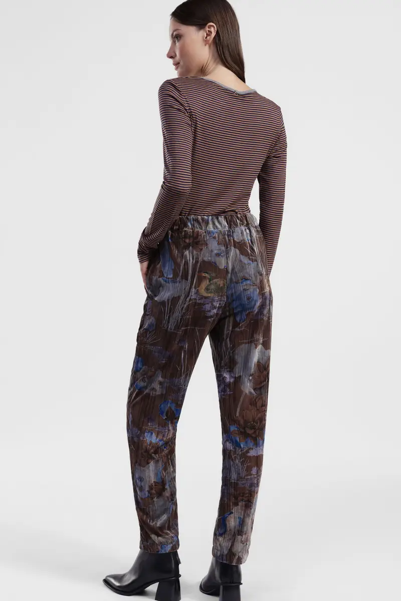 Pantaloni chino-fit stampa fantasia a vita media miniatura 3