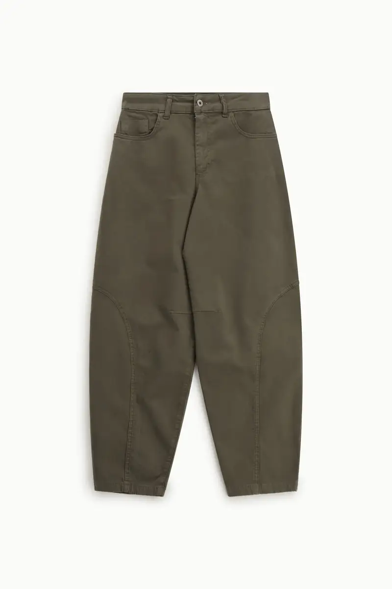 Pantaloni chino-fit vita alta pinces