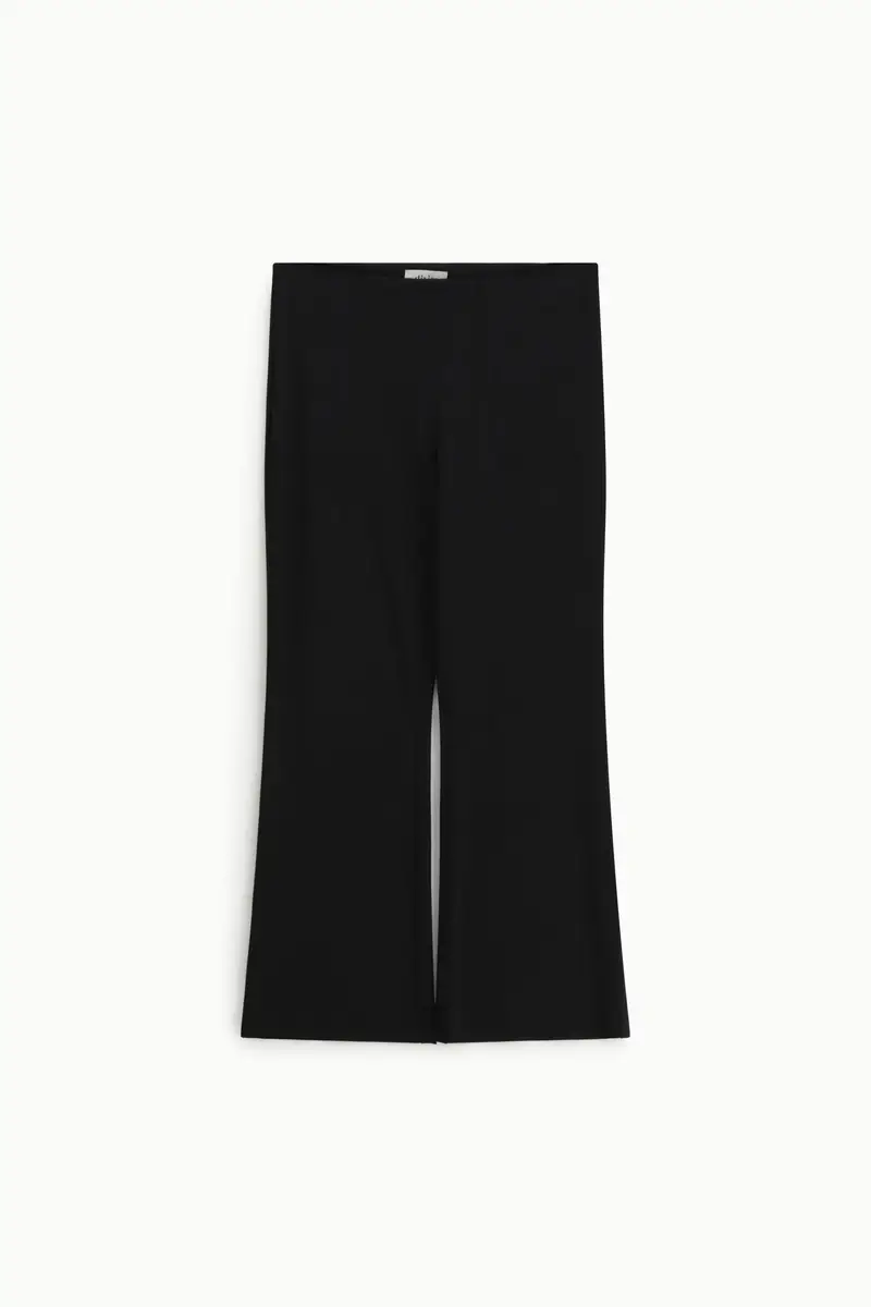 Pantaloni flare vita alta taglio regolare