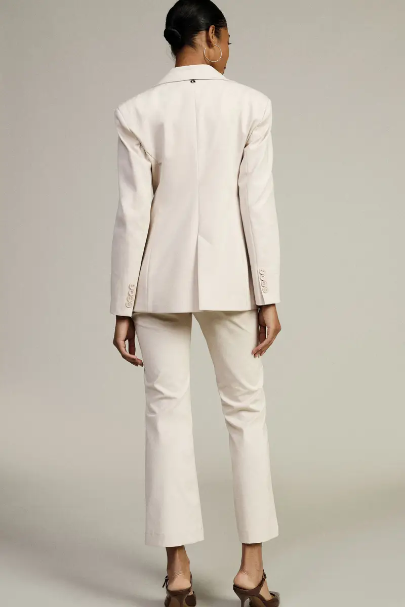 Pantaloni flare vita alta taglio regolare miniatura 3