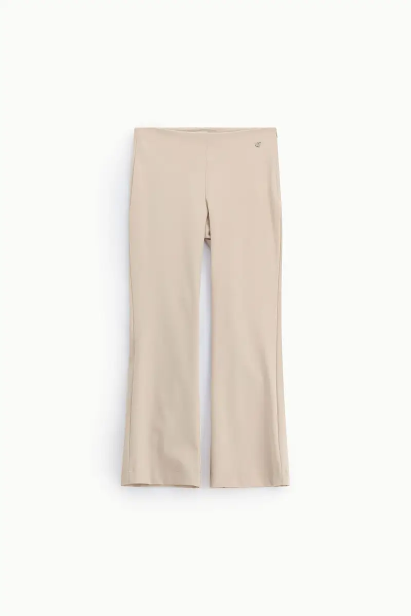 Pantaloni flare vita alta taglio regolare