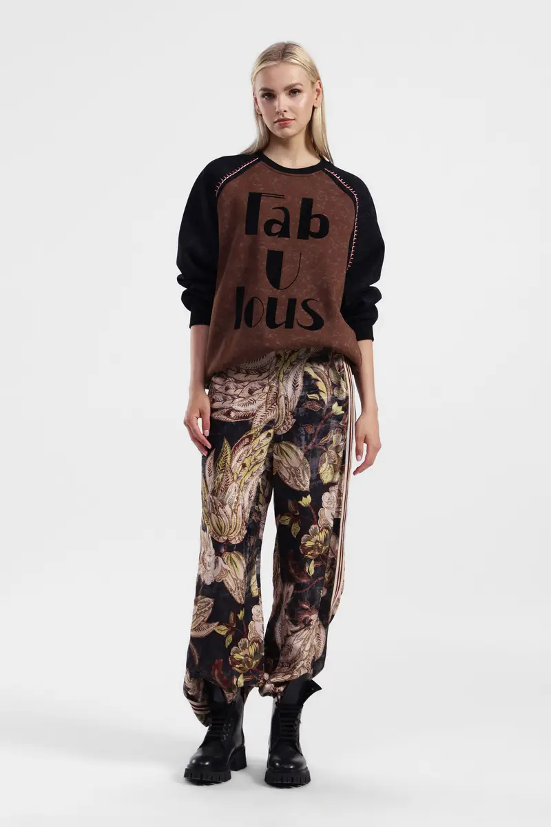 Pantaloni larghi a stampa floreale miniatura 2