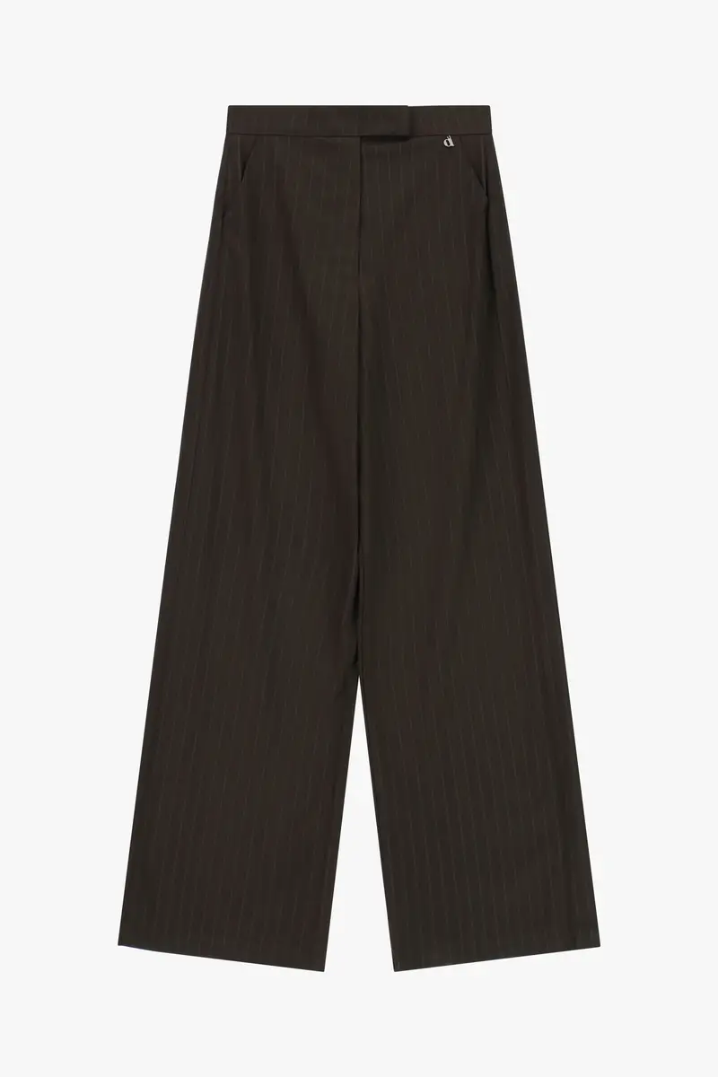 Pantaloni palazzo a righe vita alta