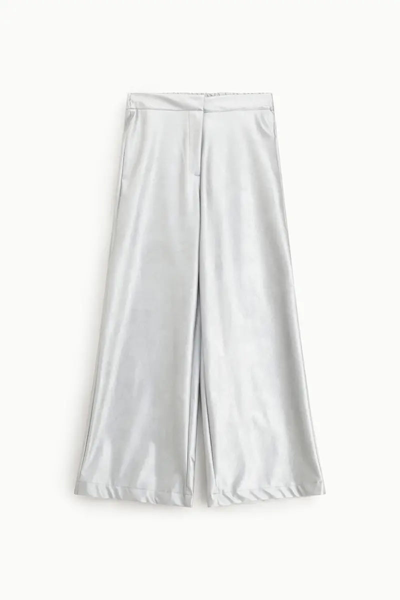 Pantaloni palazzo a vita alta fit ampio