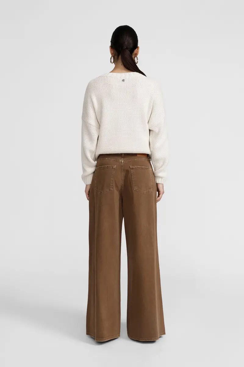 Pantaloni palazzo a vita alta gamba ampia miniatura 2