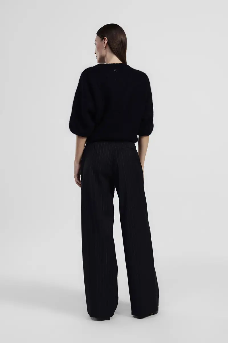 Pantaloni palazzo a vita alta gamba ampia miniatura 3