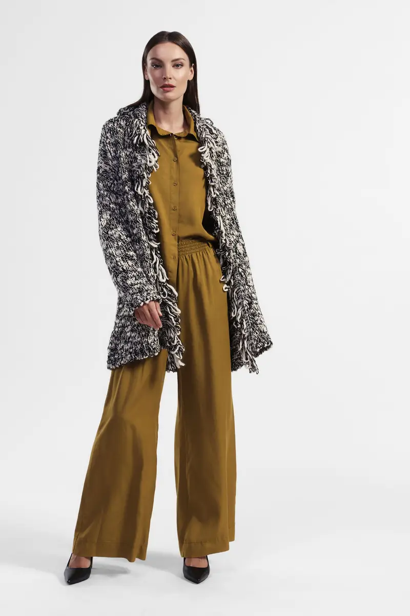 Pantaloni palazzo a vita alta miniatura 2