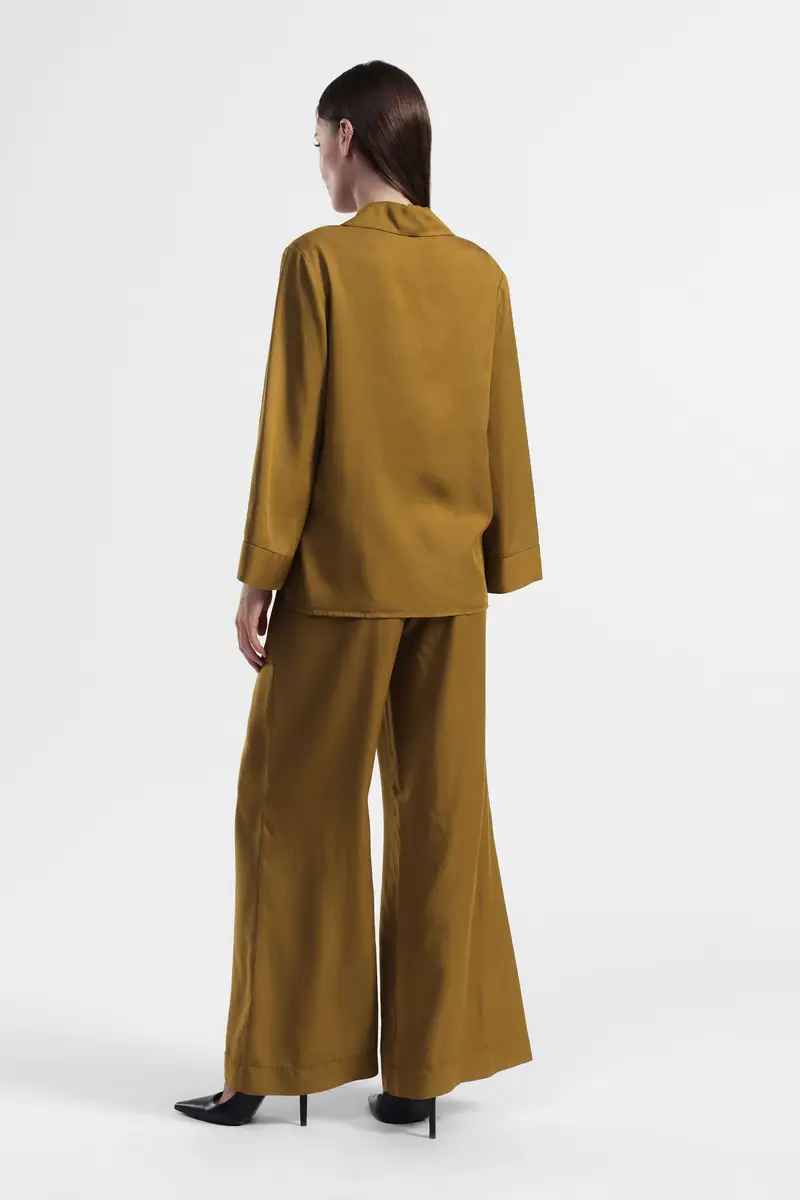 Pantaloni palazzo a vita alta miniatura 3