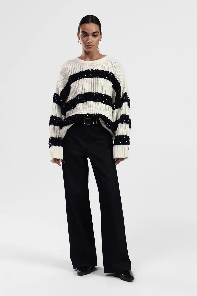 Pantaloni palazzo a vita alta miniatura 2