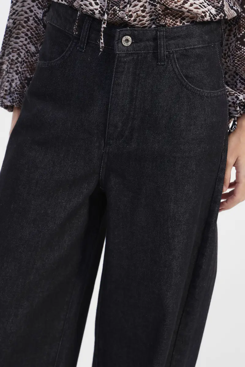 Pantaloni palazzo ampi a vita alta miniatura 4