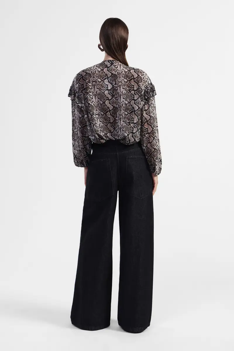 Pantaloni palazzo ampi a vita alta miniatura 3