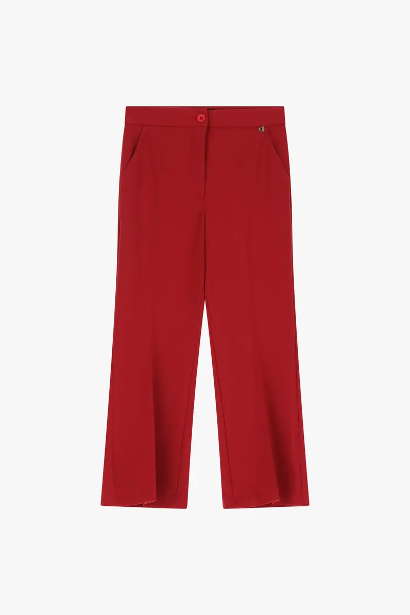 Pantaloni palazzo con piega centrale e tasche