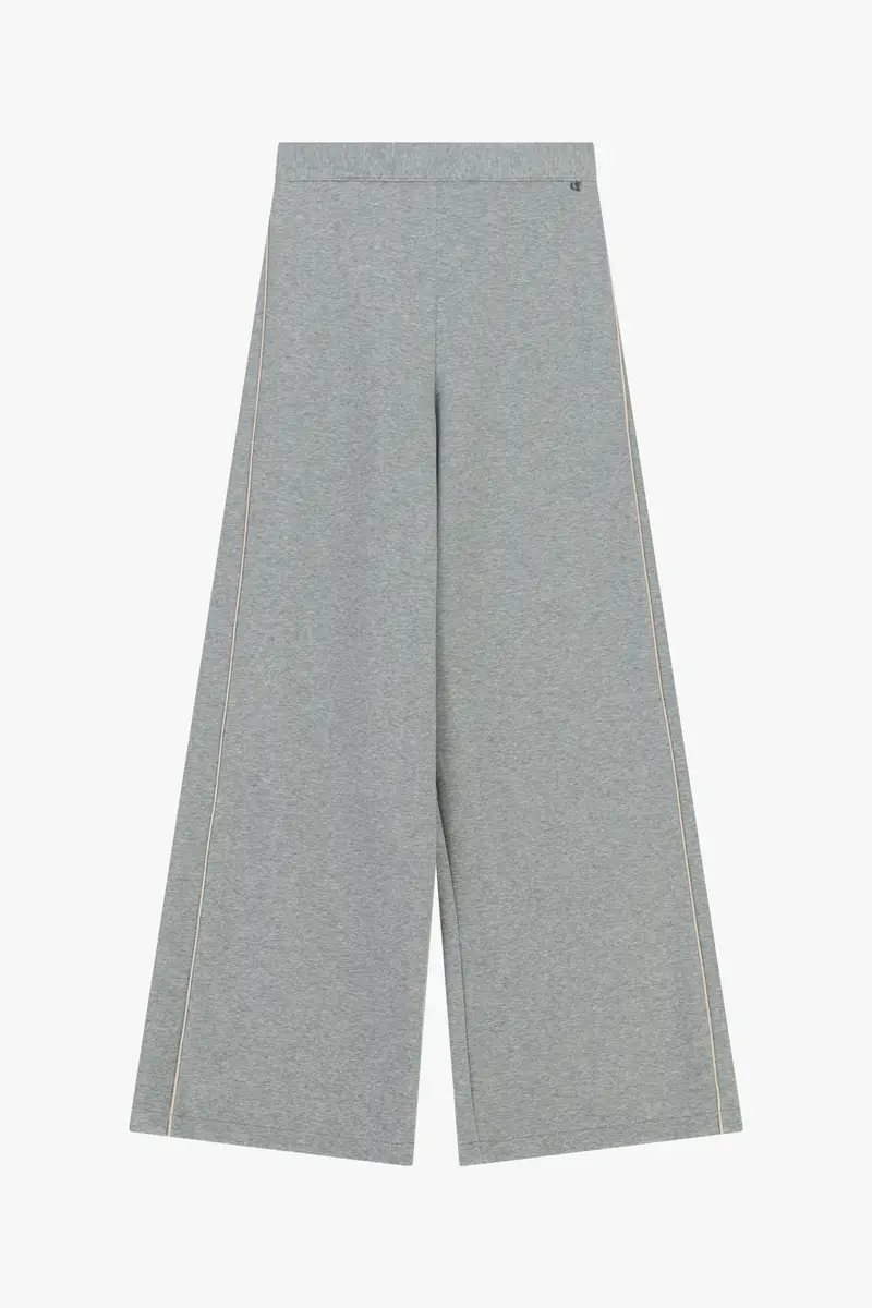 Pantaloni palazzo con profili a contrasto