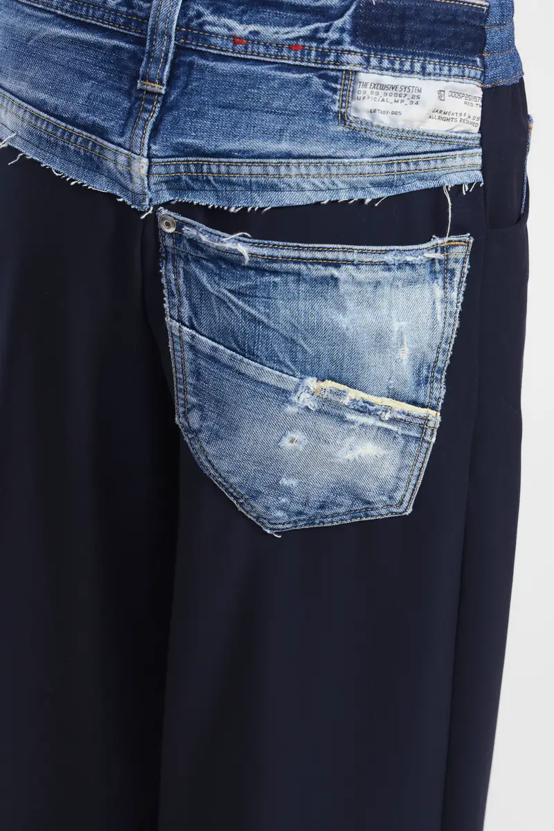 Pantaloni palazzo con vita alta miniatura 4