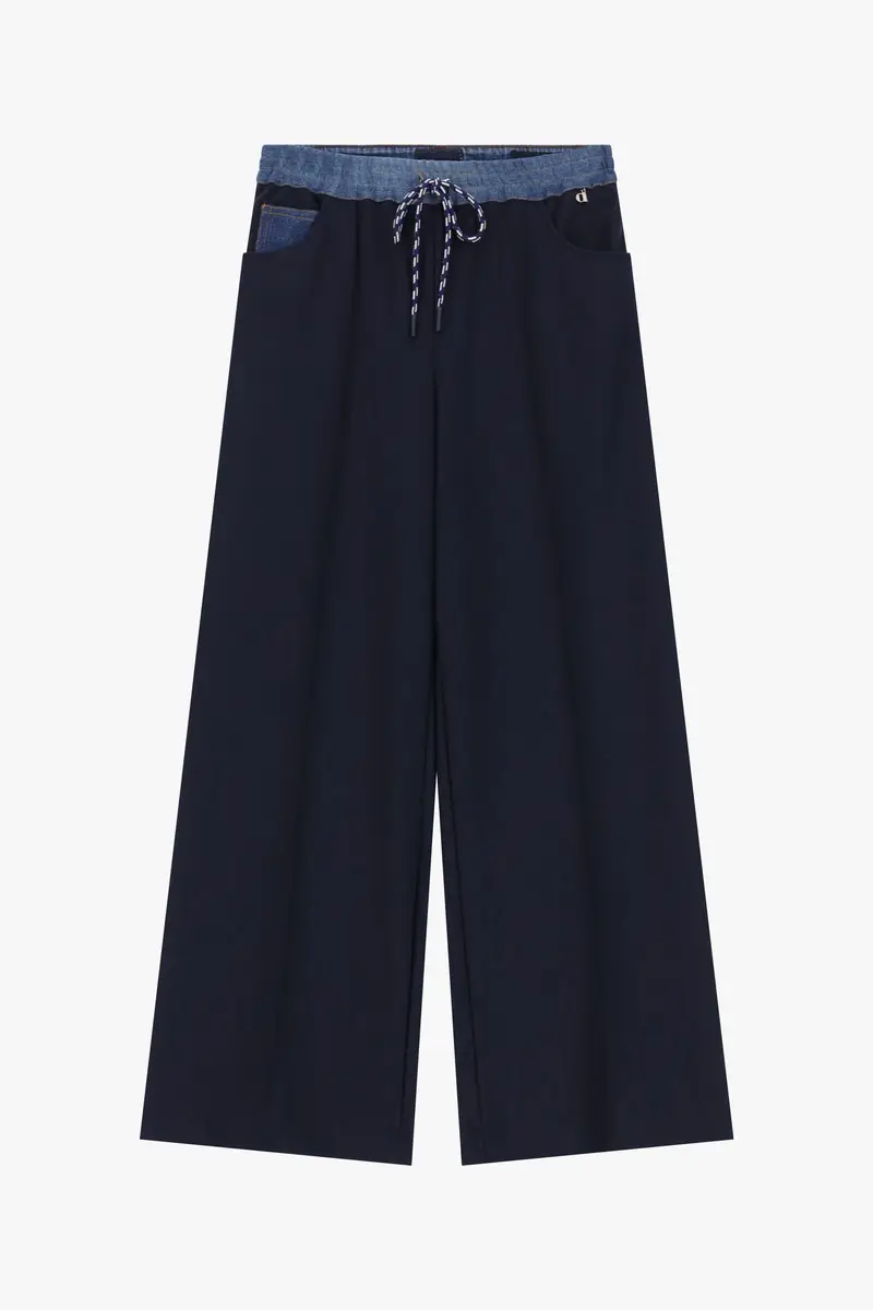 Pantaloni palazzo con vita alta