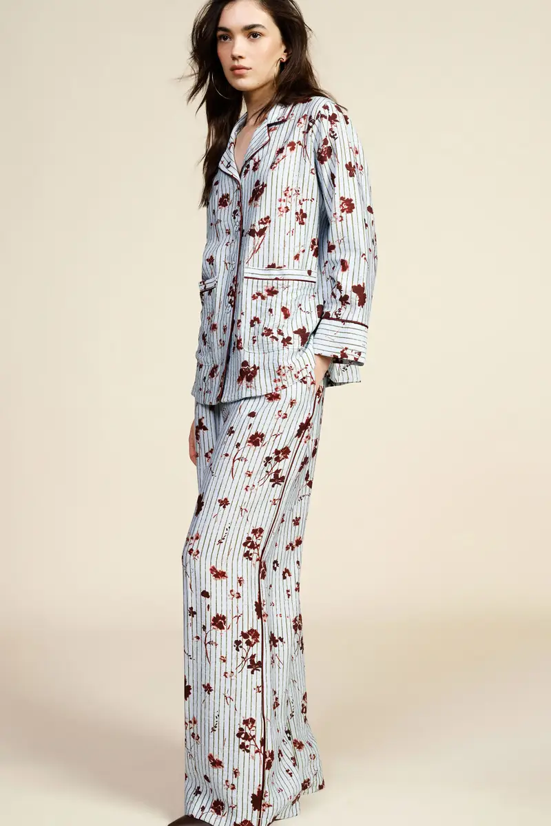 Pantaloni palazzo fantasia a vita alta miniatura 4